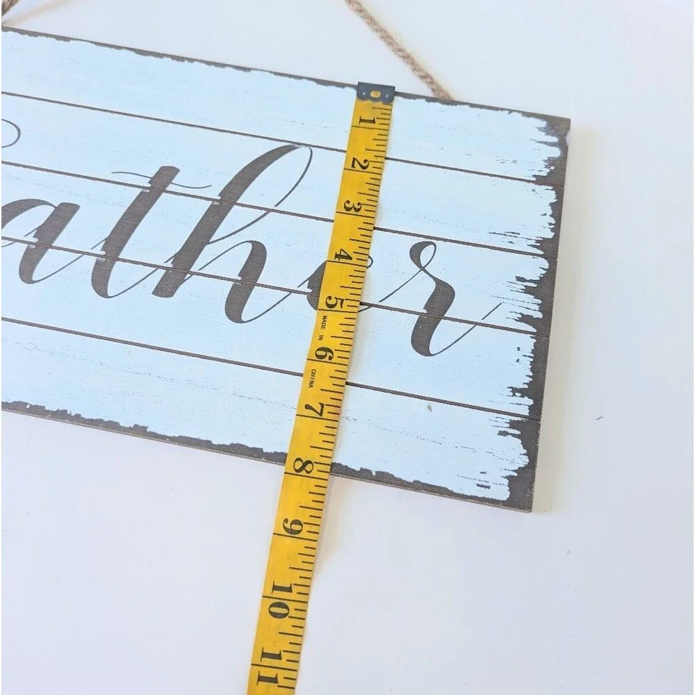 Gather Fall Thanksgiving Sign Wall Hanger Rustic Farmhouse 16